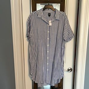 Blue and white striped gap summer dress size L
